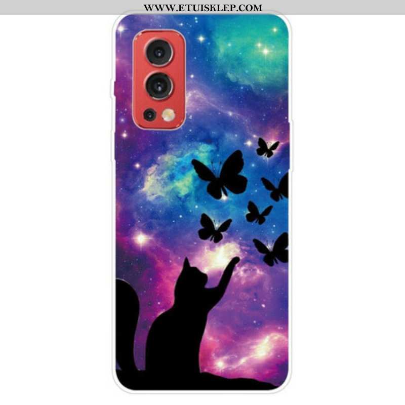 Etui do OnePlus Nord 2 5G Kot I Motyle W Kosmosie